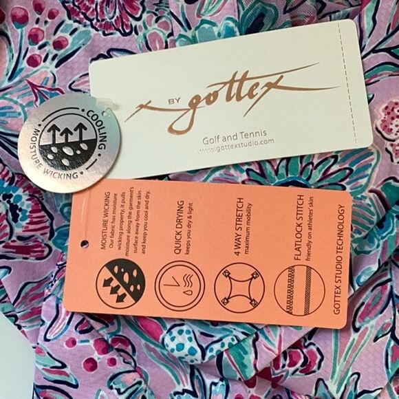 GOTTEX NWT GOLF AND TENNIS WEAR COOLING MOISTURE WICKING QUICK DRY TOP PURPLE - Picture 8 of 8